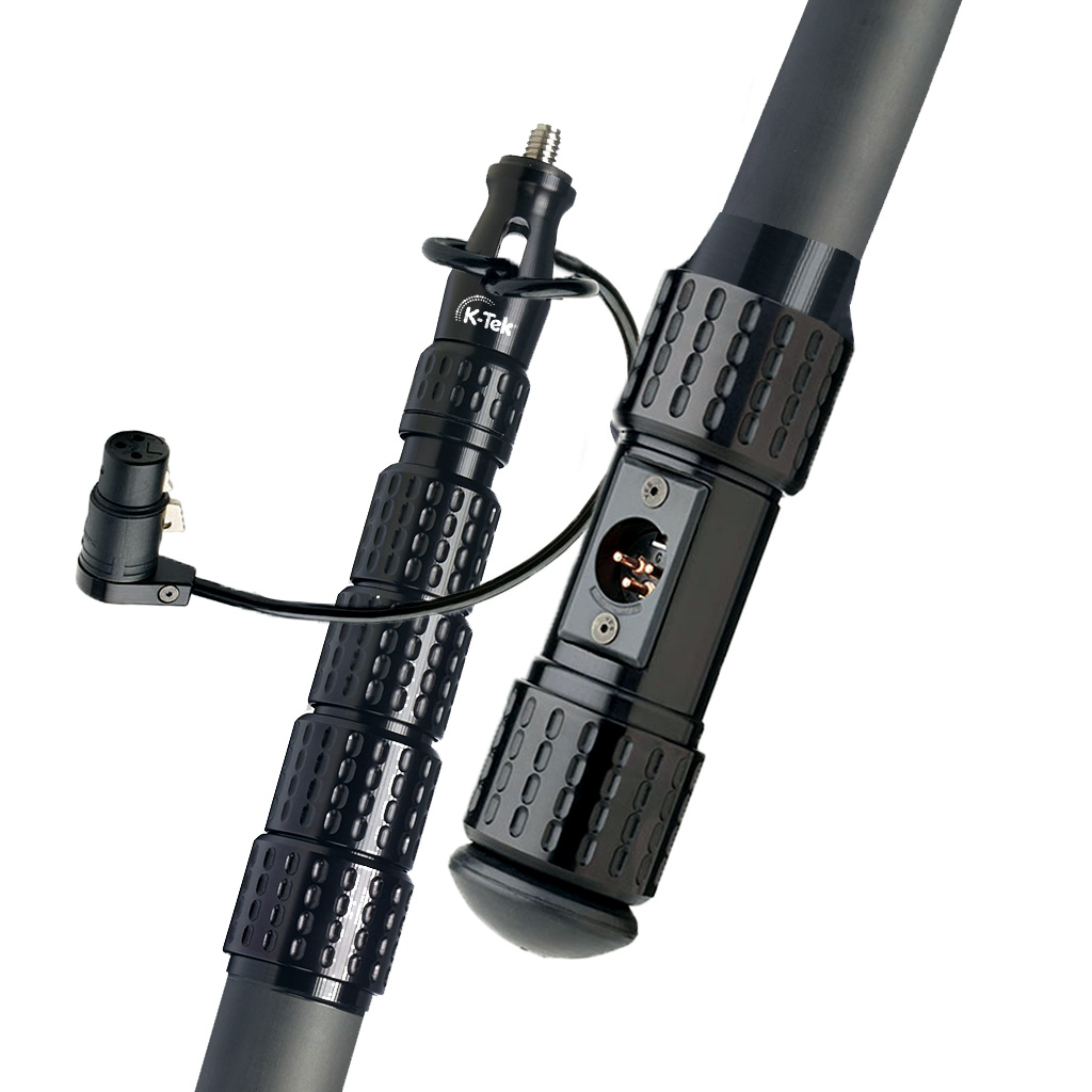 K-Tek KP10VCCR 10'3" Boom Pole, Carbon, Removable Headpiece, Coil Cable with KPCCR Bottom Module