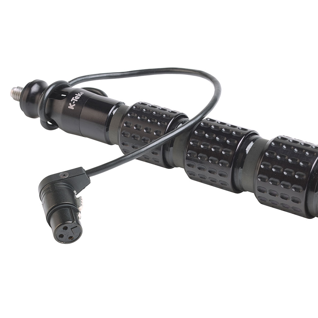 K-Tek KP12CCR 12'3" Boom Pole, Carbon, Removable Headpiece, Coil Cable with KPCCR Bottom Module - Image 2