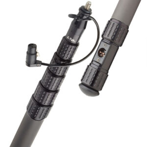 K-Tek KP12CCR 12'3" Boom Pole, Carbon, Removable Headpiece, Coil Cable with KPCCR Bottom Module