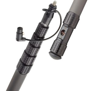 K-Tek KP6CCR "Traveler" 6'3" Boom Pole, Carbon, Removable Headpiece, Coil Cable with KPCCR Bottom Module