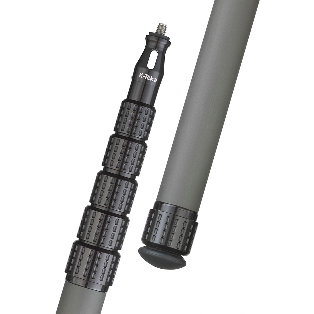 K-Tek KP9 9' Boom Pole, Carbon, Removable Headpiece, Uncabled