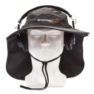 K-Tek Stingray SunHat, sun-protection (head and neck) to wear with over-ear-headphones, SPF50, incl. chin-strap, one size fits all