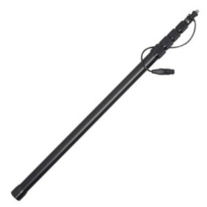 K-Tek KE110CC 9'2" Avalon Boom Pole, Aluminum, Fixed Headpiece, Coiled Cable with Fixed Bottom XLR