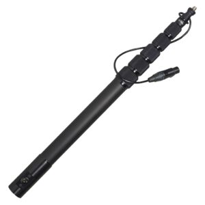 K-Tek KE79CCR "Traveler"- 6'8" Avalon Boom Pole, Aluminum, Fixed Headpiece, Coiled Cable with Fixed Side XLR