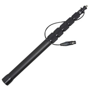 K-Tek KE79CC "Traveler"- 6'6" Avalon Boom Pole, Aluminum, Fixed Headpiece, Coiled Cable with Fixed Bottom XLR