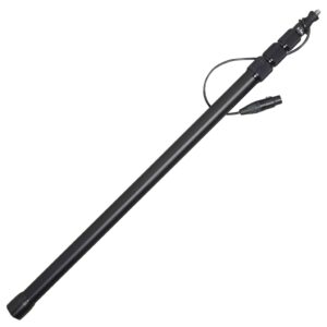 K-Tek KE89CC 7'6" Avalon Boom Pole, Aluminum, Fixed Headpiece, Coiled Cable with Fixed Bottom XLR