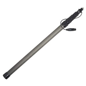 K-Tek KEG150CC 12'5" Avalon Boom Pole, Carbon, Fixed Headpiece, Coiled Cable with Bottom XLR