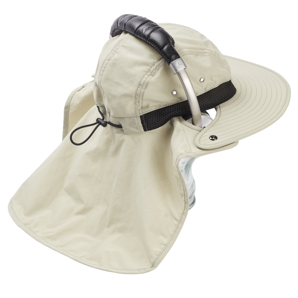 K-Tek KSH1 Stingray SunHat, sun-protection (head and neck) to wear with over-ear-headphones, SPF50, incl. chin-strap, one size fits all - Image 2