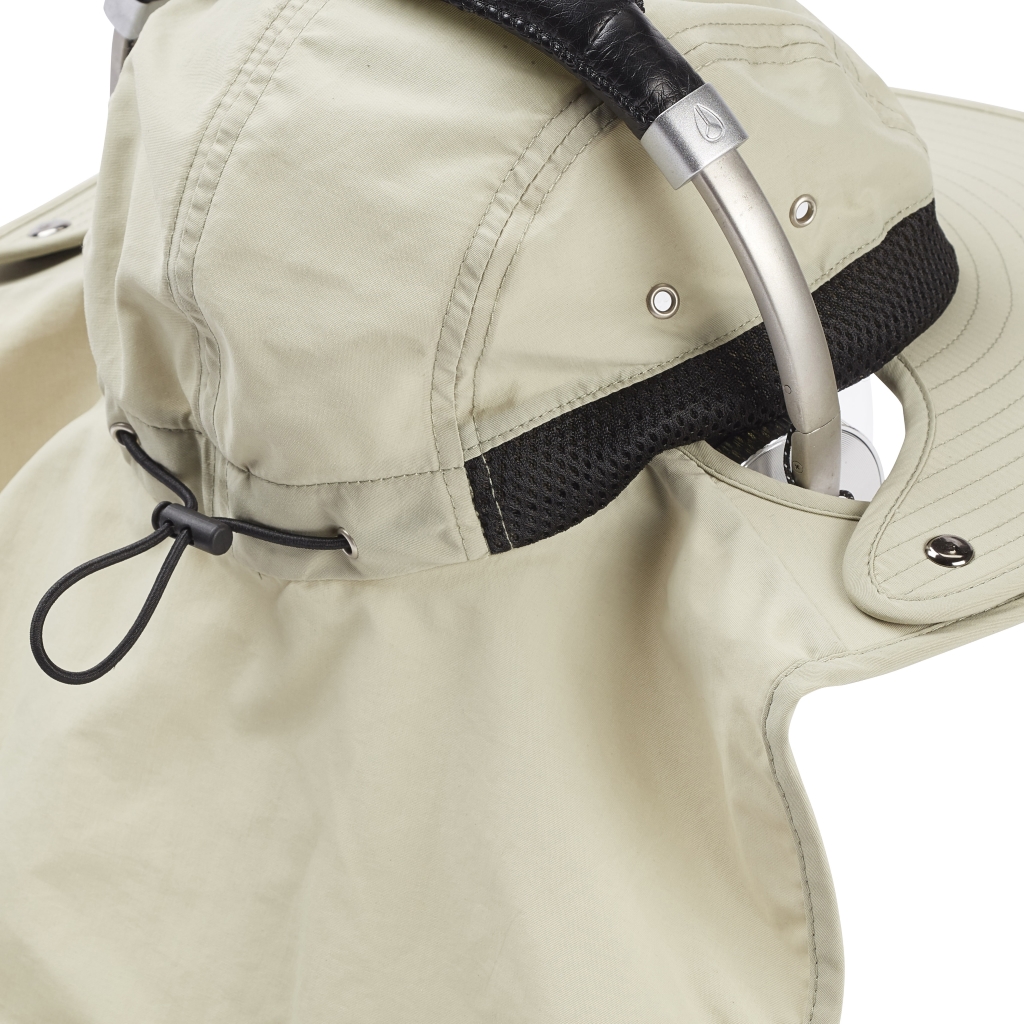 K-Tek KSH1 Stingray SunHat, sun-protection (head and neck) to wear with over-ear-headphones, SPF50, incl. chin-strap, one size fits all - Image 6