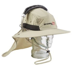 K-Tek KSH1 Stingray SunHat, sun-protection (head and neck) to wear with over-ear-headphones, SPF50, incl. chin-strap, one size fits all