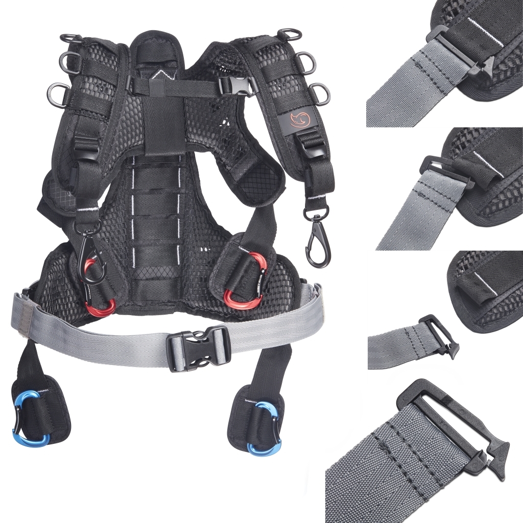 K-Tek KSHRN3s Stingray Audio Harness - SMALL with real back support ExoSpine with removable inner Belt, adjustable to most smaller body sizes - Image 5
