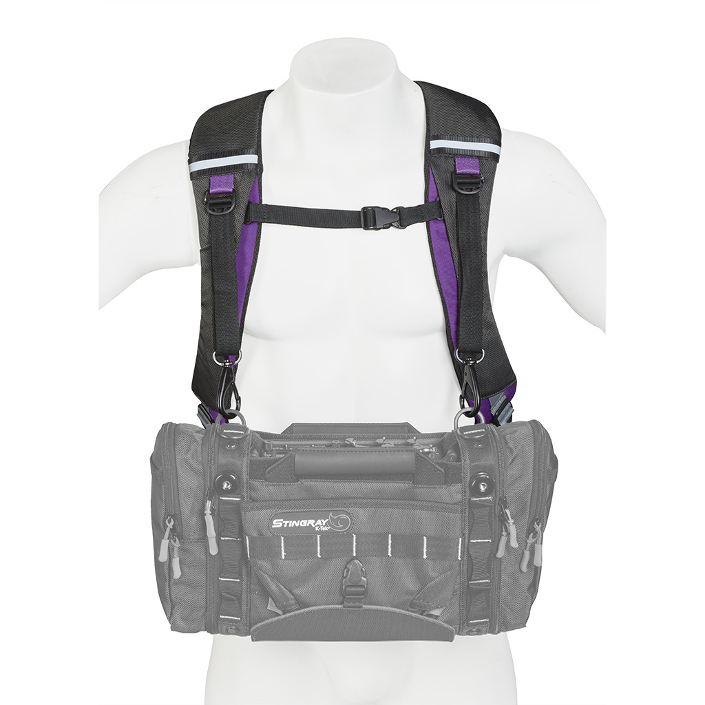 K-Tek KSBPXP Stingray ENG BackPack with Purple Interior designed for the sound recording professional with 20 L storage space for a mixer bag, extra audio gear, a laptop and other supplies. - Image 6