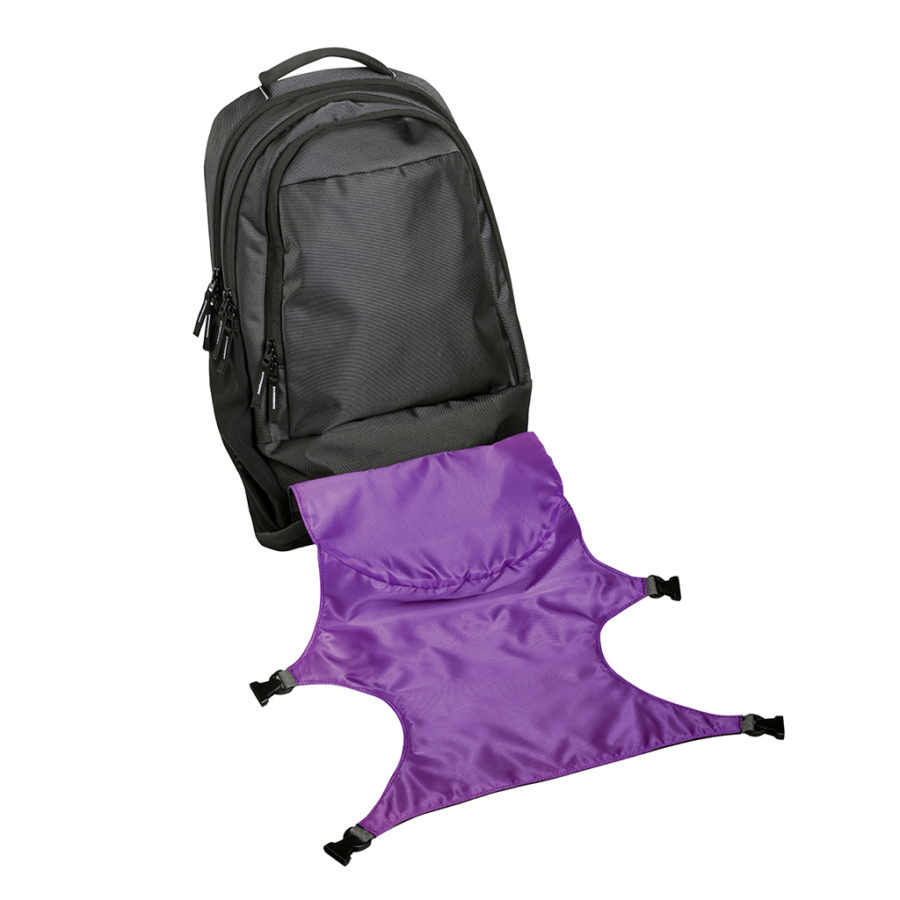 K-Tek KSBPXP Stingray ENG BackPack with Purple Interior designed for the sound recording professional with 20 L storage space for a mixer bag, extra audio gear, a laptop and other supplies. - Image 4